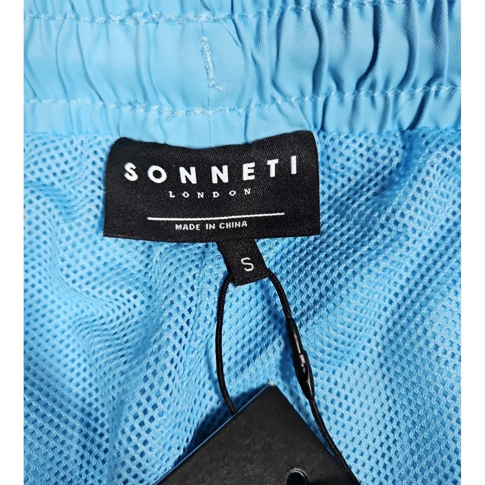 Sonneti London Mens Light Blue Jolla Swim Trunks Size Small NWT
